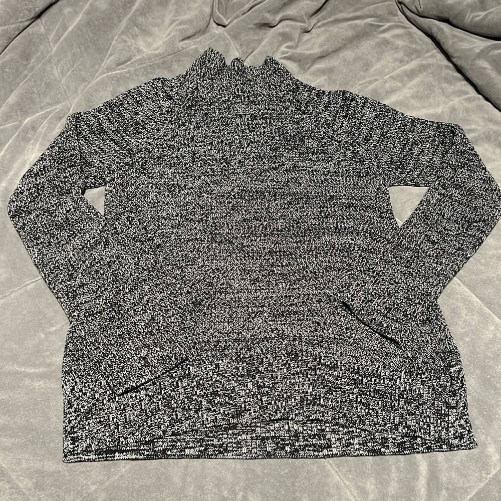 Black and white turtleneck for women